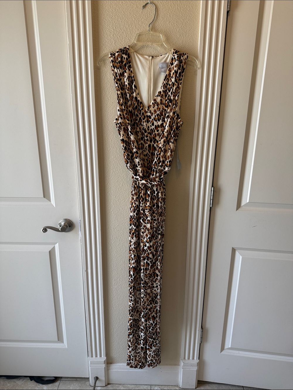 Chico’s leopard print jumpsuit